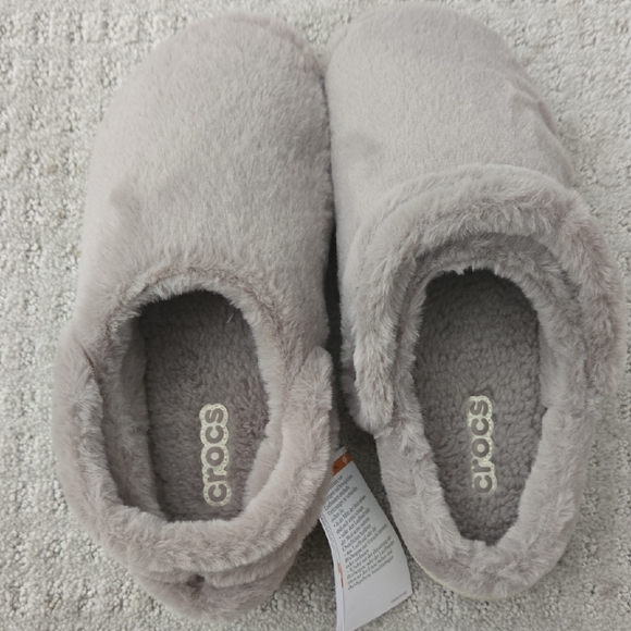 CROCS Shoes - CROCS Plush Gray Slippers
